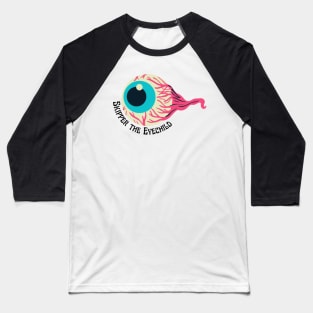 Skipper the Eyechild Garth Marenghi’s Darkplace Baseball T-Shirt